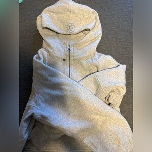 Lululemon half zip oversized scuba hoodie heather grey XS/S